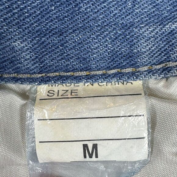 High Waist Cutoff Ripped Jean Shorts Womens Medium Button Fly - Picture 3 of 6